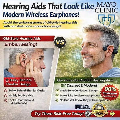 ⚡ 50K+ SOLD! Almost Gone-🔥Still Struggling to Hear Clearly? Brand-new Bone Conduction Smart Hearing Headphones